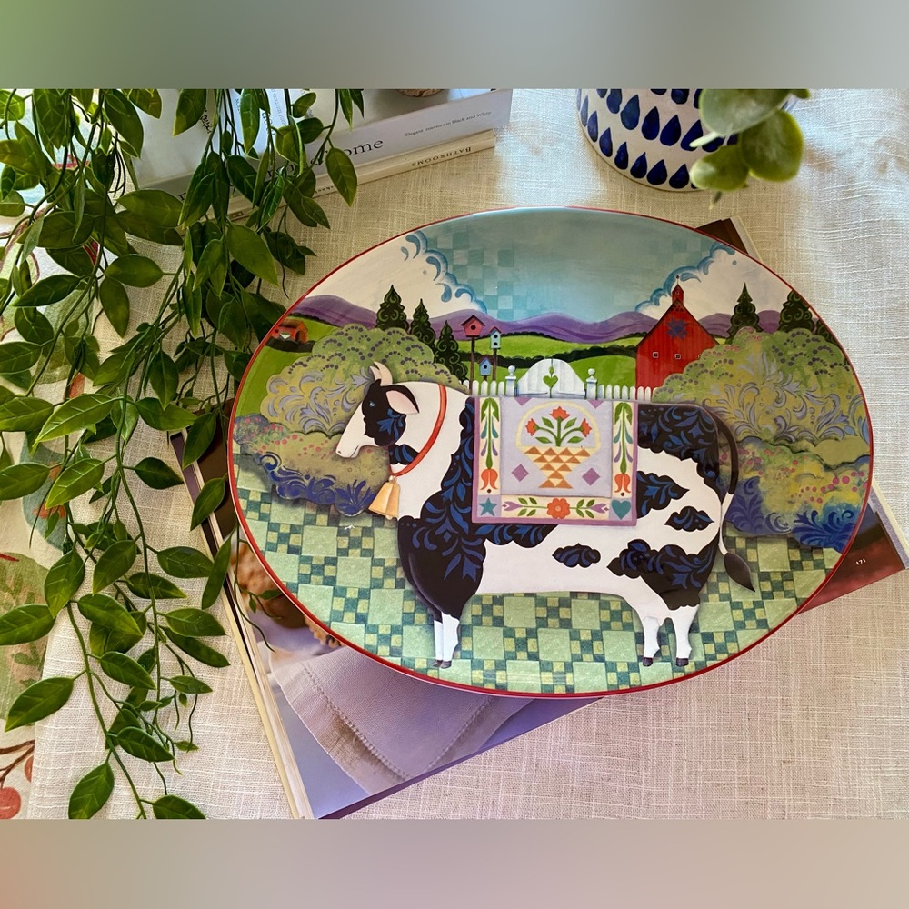 Jim Shore Certified International Barnyard Platter